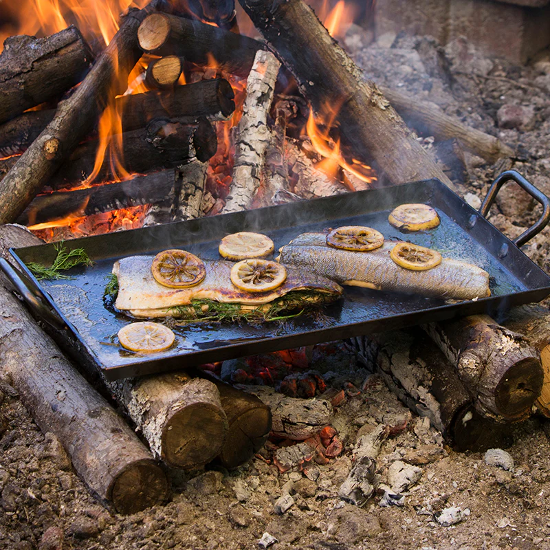 18 x 10 Inch Seasoned Carbon Steel Griddle - Image 3