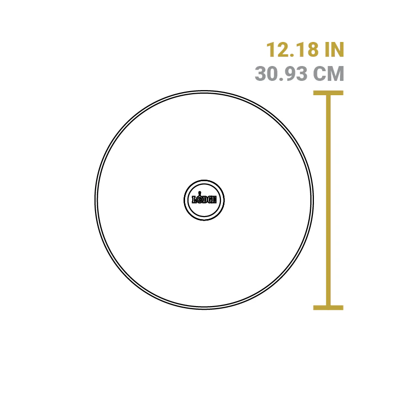 Chef Collection 12 Inch Cast Iron Everyday Pan - Image 7