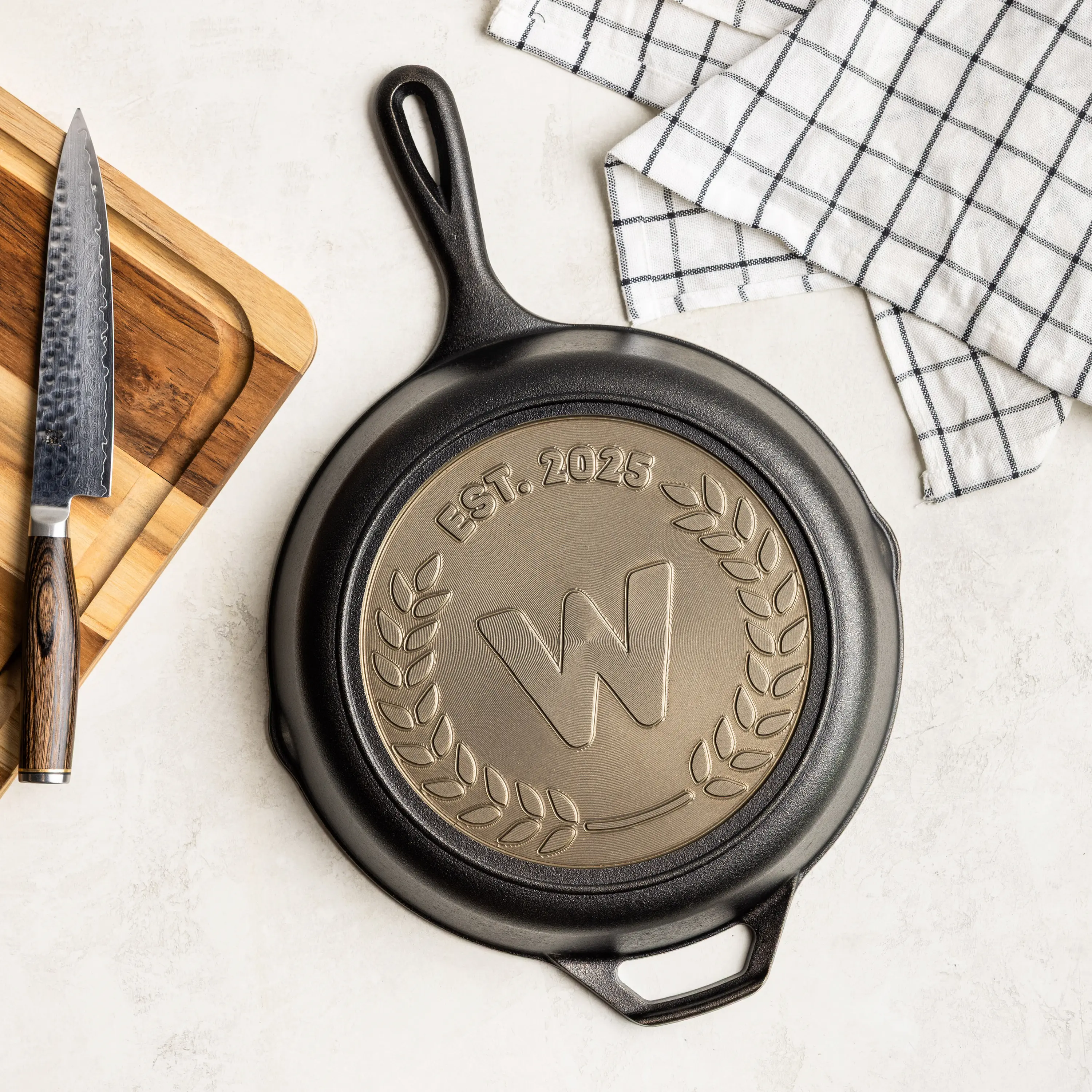 Custom Engraved Initial Skillet - Image 7