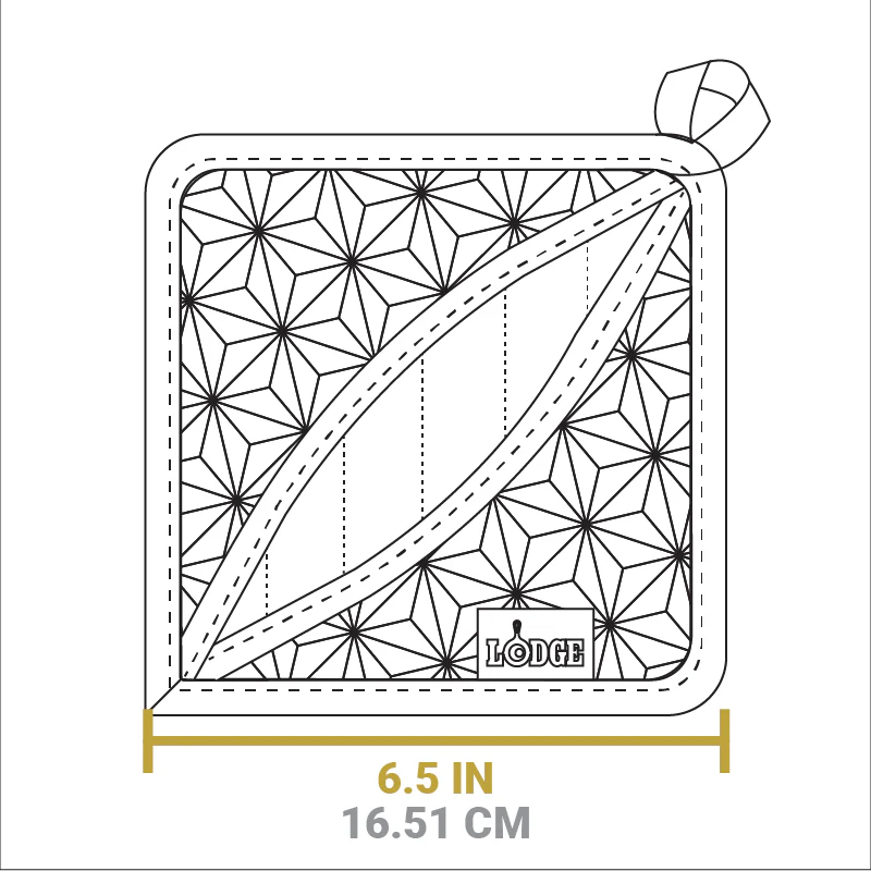 Cast Iron Fluted Cake Pan with Red Potholders - Image 8