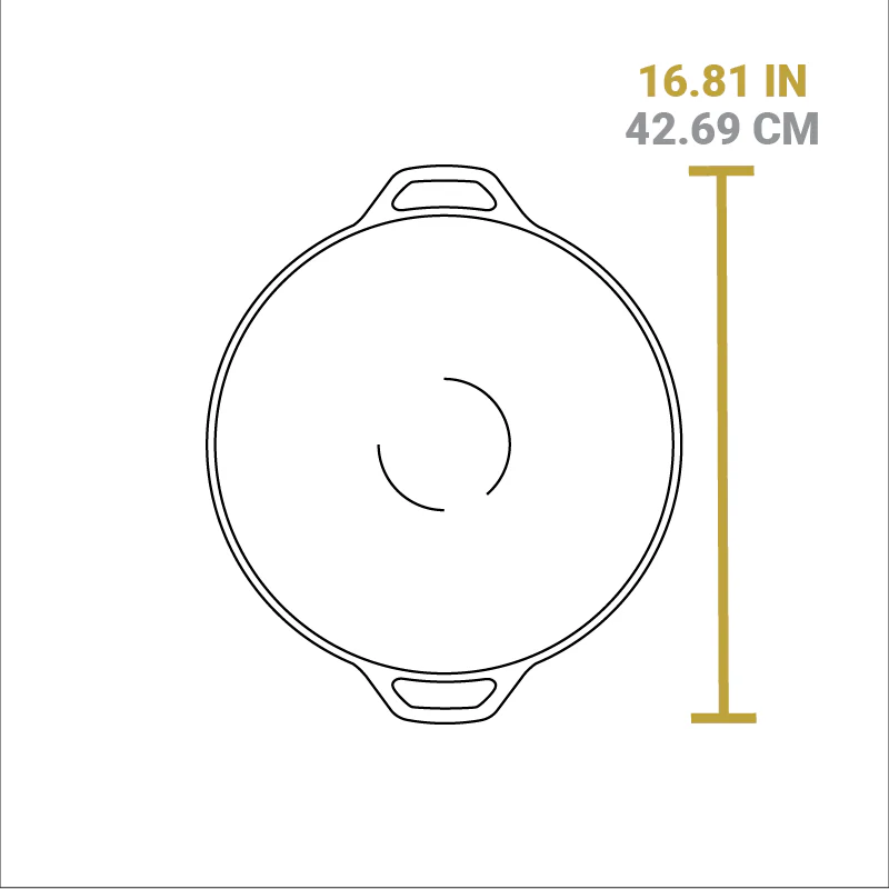 14 Inch Seasoned Cast Iron Wok - Image 6