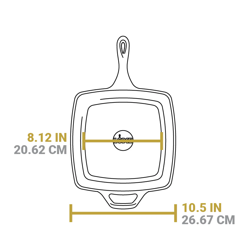 Square Cast Iron Classic Skillet - Image 20